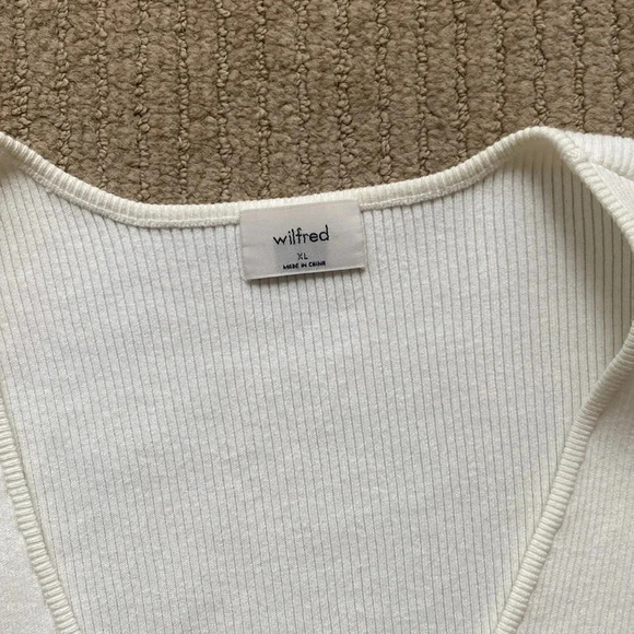 Wilfred Cream V-Neck Sweater - Picture 11 of 16